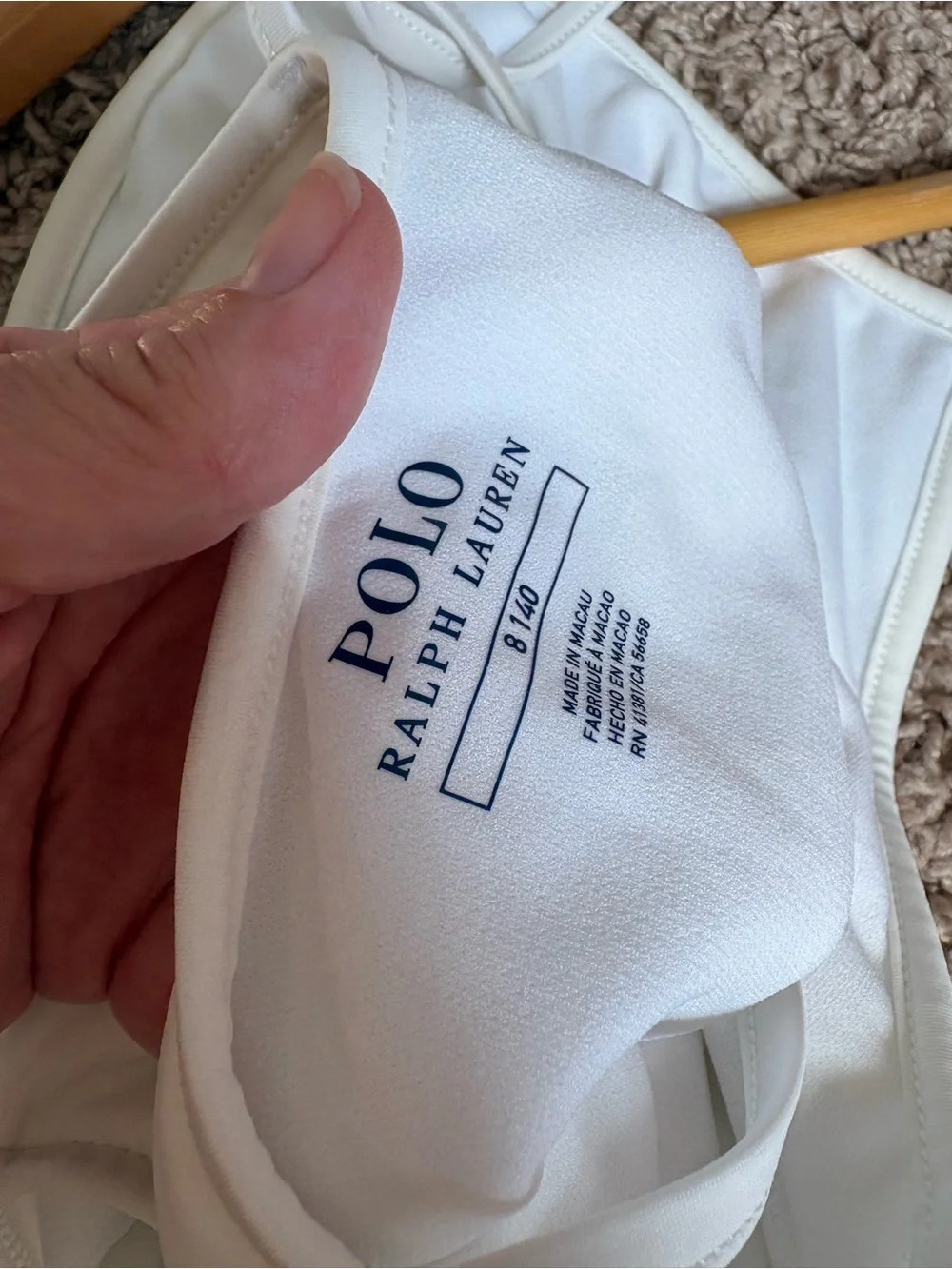 Polo Ralph Lauren Girls One Piece Swimsuit White Girls 8